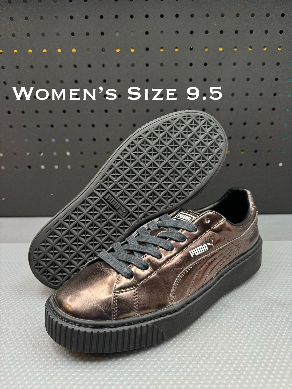 Puma Women's Metallic Bronze Low-Top Platform Sneakers